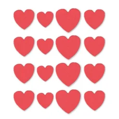 Corazones de azúcar rojos (16) - Sin gluten - Decora
