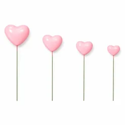 Corazones decorativos rosas (20) - Azucren