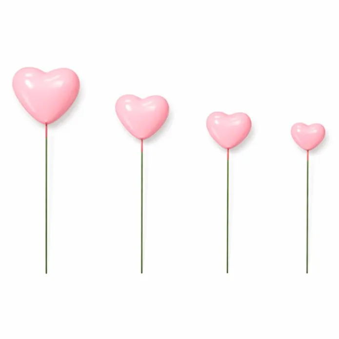 Corazones decorativos rosas (20) - Azucren
