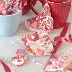 Corazones rojos de azúcar (8) - Sin gluten - Funcakes