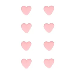 Corazones rosas de azúcar (8) - Sin gluten - Funcakes