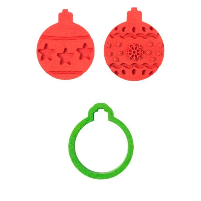 Cortador con 2 marcadores bolas de Navidad - Decora