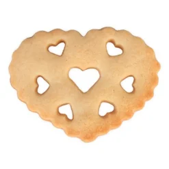 Cortador corazón ondulado con corazones 8 cm - Städter