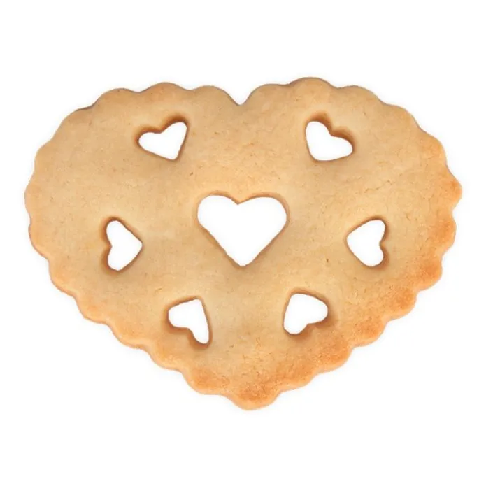 Cortador corazón ondulado con corazones 8 cm - Städter