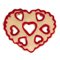 Cortador corazón ondulado con corazones 8 cm - Städter