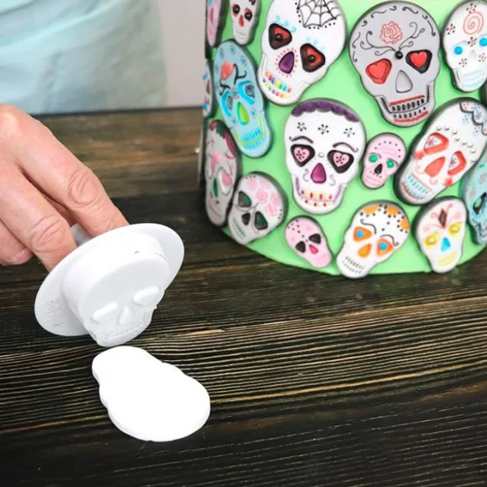 Cortadores calaveras Halloween con expulsor (3) - PME
