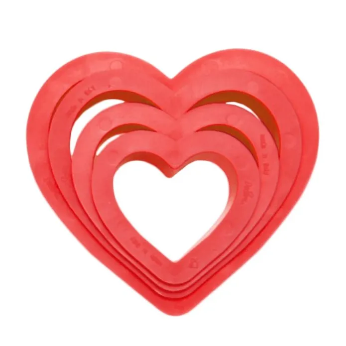 Cortadores con agarre corazón (4) - Decora
