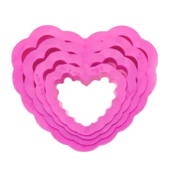 Cortadores con agarre corazón rizado (4) - Decora