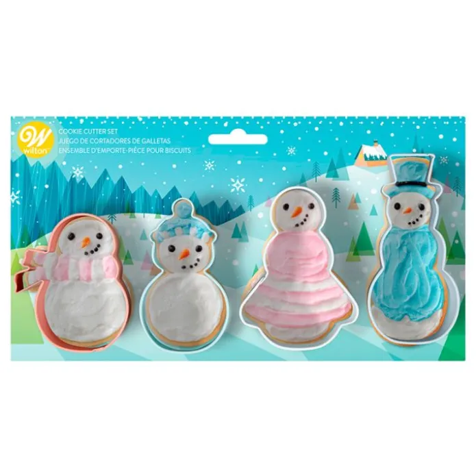 Cortadores familia de muñecos de nieve de Navidad (4) - Wilton
