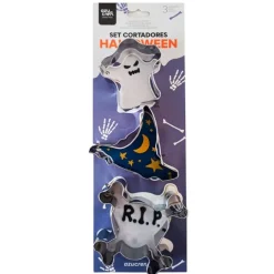 Cortadores fantasma, sombrero bruja y calavera Halloween (3) - Azucren