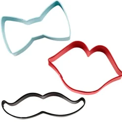 Cortadores pajarita, bigote y labios (3) - Wilton