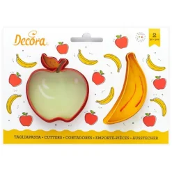 Cortadores plátano y manzana (2) - Decora