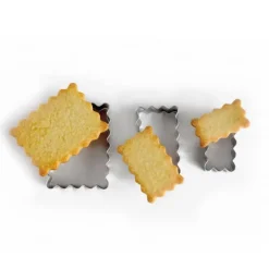 Cortadores rectángulos ondulados 7; 5,5 y 4,5 cm (3) - Ibili