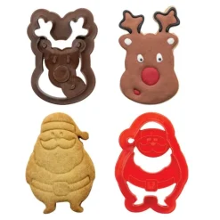 Cortadores reno y Papá Noel Navidad (2) - Decora