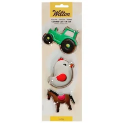 Cortadores tractor, pollito y caballo Granja - Wilton
