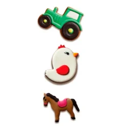 Cortadores tractor, pollito y caballo Granja - Wilton