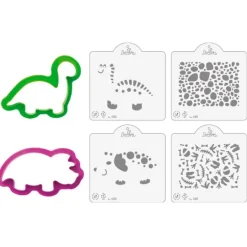 Cortadores y stencils dinosaurios - Decora