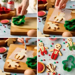 Cortadores y stencils muñecos de jengibre y renos Navidad - Decora