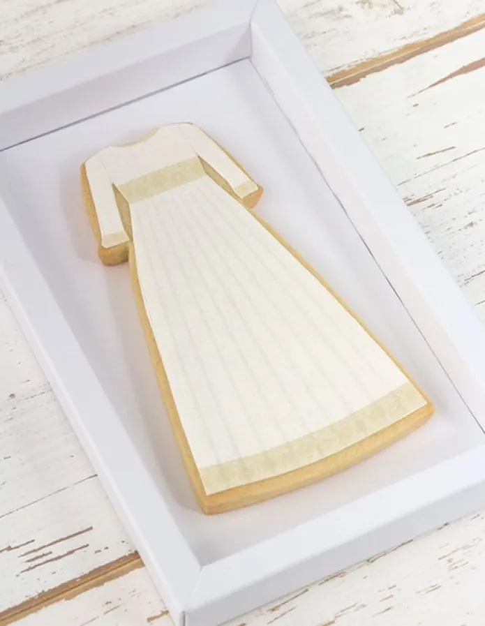 Cortador vestido comunión manga francesa 12 cm - Postreadicción