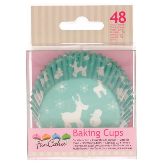 Cápsulas azules renos y muñecos de nievo Navidad (48) - Funcakes