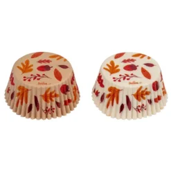 Cápsulas blancas y marrones hojas de otoño (36) - Decora