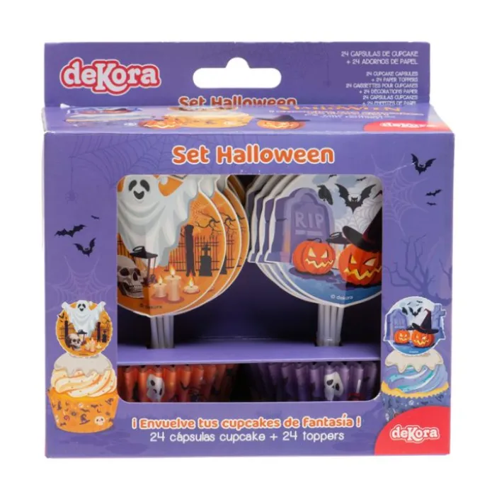 Cápsulas cupcakes y toppers Halloween (24) - Dekora