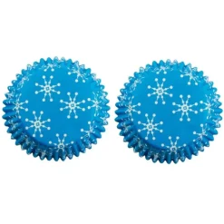 Cápsulas mini azules copos de nieve de Navidad (100) - PME