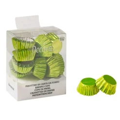 Cápsulas minis verdes metalizadas (180) - Decora