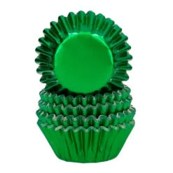 Cápsulas mini verdes metalizadas (160) - Wilton