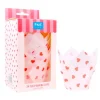 Cápsulas muffins blancas corazones Love Hearts (24) - PME