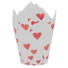 Cápsulas muffins blancas de corazones San Valentín (50) - Azucren