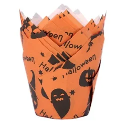 Cápsulas muffins calabazas y fantasmas Halloween (50) - Azucren