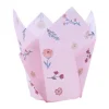 Cápsulas muffins rosas flores (24) - PME
