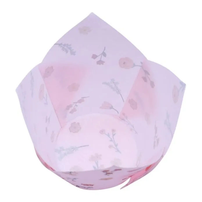 Cápsulas muffins rosas flores (24) - PME