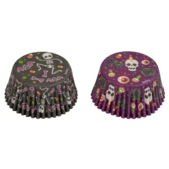 Cápsulas negras y moradas calaveras Halloween (36) - Decora