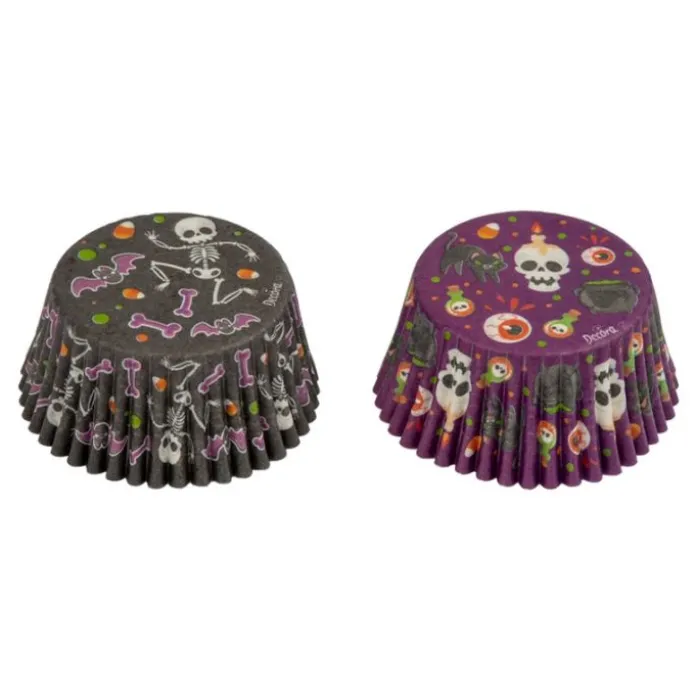Cápsulas negras y moradas calaveras Halloween (36) - Decora