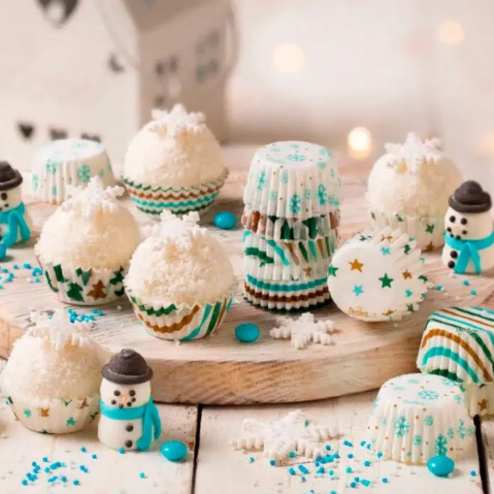 Cápsulas para bombones invierno Navidad (100) - Decora