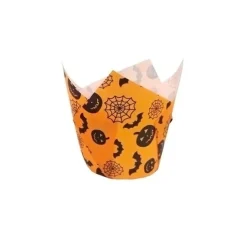 Cápsulas pequeñas muffins naranjas Halloween (250)