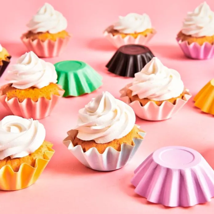 Cápsulas rígidas blancas estrella (48) - Funcakes