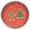 Cápsulas rojas muñecos de jengibre Navidad (48) - Funcakes