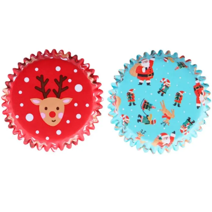 Cápsulas rojas y azules renos Papá Noel Navidad (60) - PME