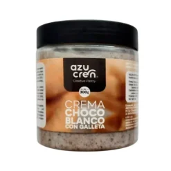 Crema de chocolate blanco y galleta 300 g - Azucren