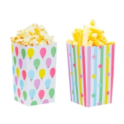 Cubos para palomitas y snacks estrellas y globos (6) - Decora