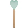 Cuchara de silicona y mango de madera corazón verde 29,5 cm - Miss Étoile