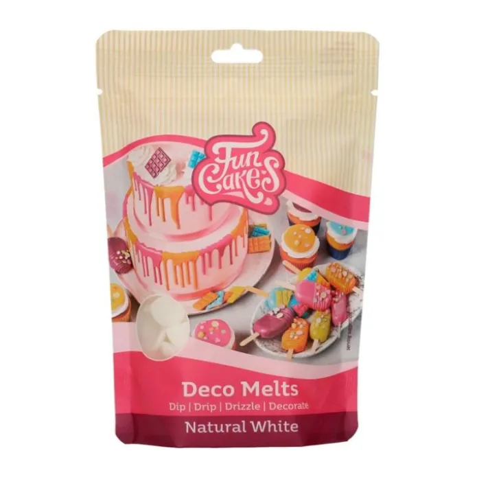 Deco Melts blanco natural 250 g - Funcakes