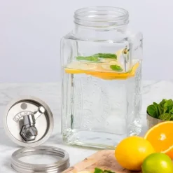 Dispensador de cristal con grifo tumbado para frigorífico 3 litros - Kilner