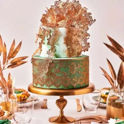 Encaje comestible listo para usar dorado 200 g - Funcakes