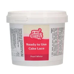 Encaje comestible listo para usar blanco perlado 200 g - Funcakes