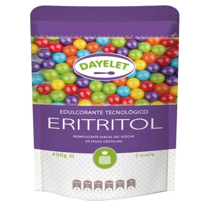 Endulzante sin azúcar Eritritol 400 gr - Sin gluten - Dayelet