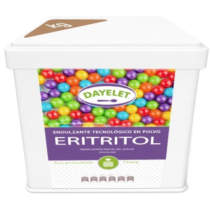Endulzante sin azúcar Eritritol 1 kg - Sin gluten - Dayelet